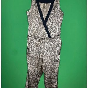 New York and Company Black and Gold Jumpsuit  size Medium